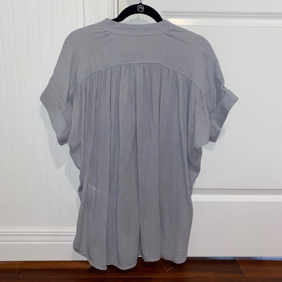 Silence + Noise Light Blue Button Down Blouse - Picture 3 of 4